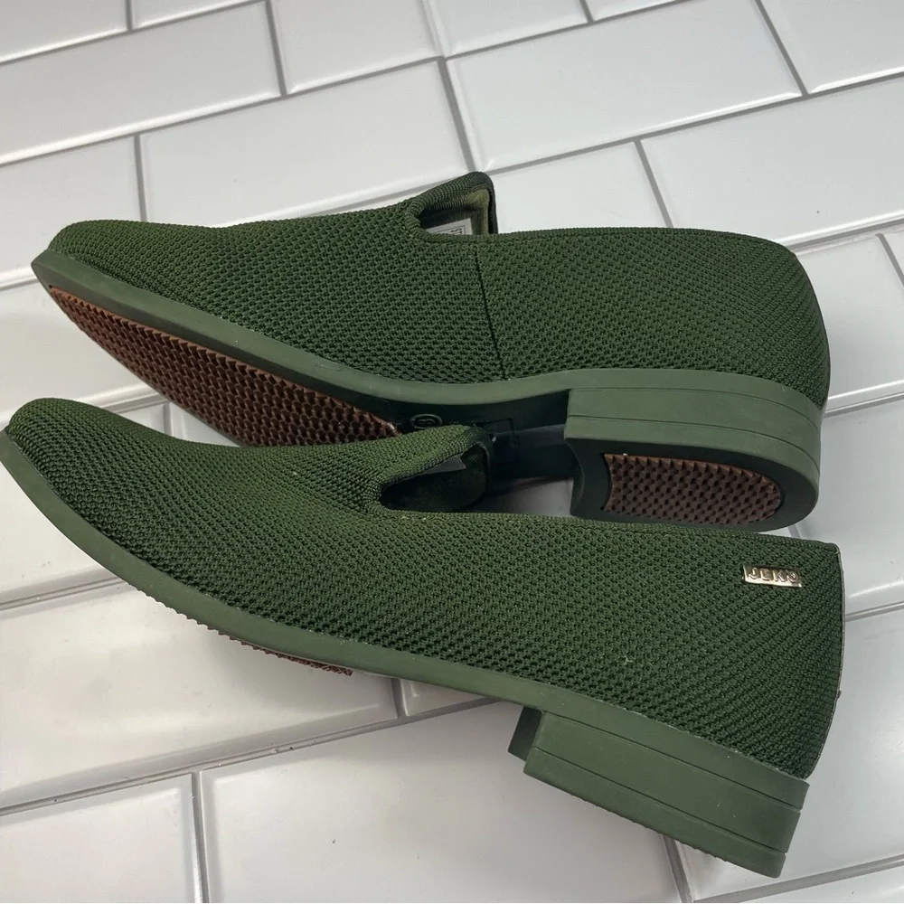 Men's Jeko‎ Green Mesh Slip-On Loafers Driving Shoes Size 8